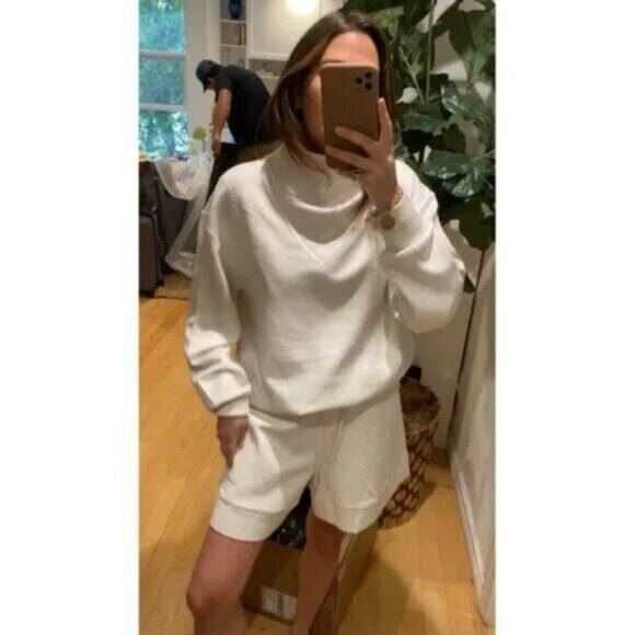 VARLEY Betsy Sweatshirt in Ivory Marl Size Medium - Picture 3 of 13
